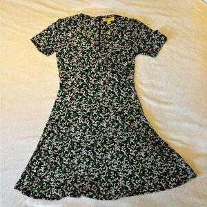 Michael Kors Green/White Butterfly Dress